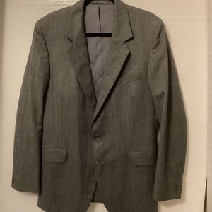 The Alexandre Collection Men Suit Jacket Blazer Size 42L Gray Pure New Wool